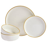 Argos Home mustard rim dinner set 12 piece, imported from the UK
