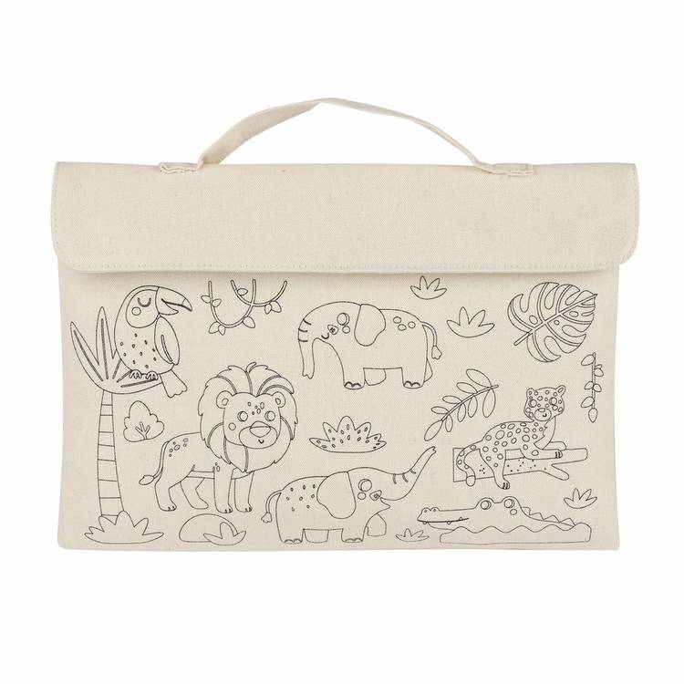 Chad Valley activity bag jungle set with colouring book stickers, imported from the UK