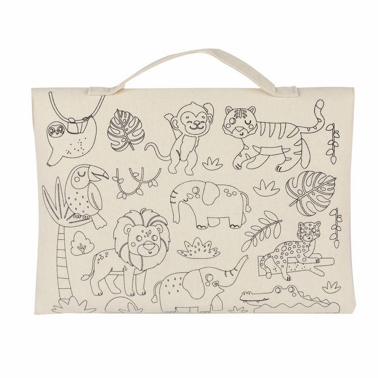 Chad Valley activity bag jungle set with colouring book stickers, imported from the UK