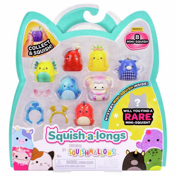 Squish-a-longs collectibles Style 3 Wave 5 pack of 8 (British brand)