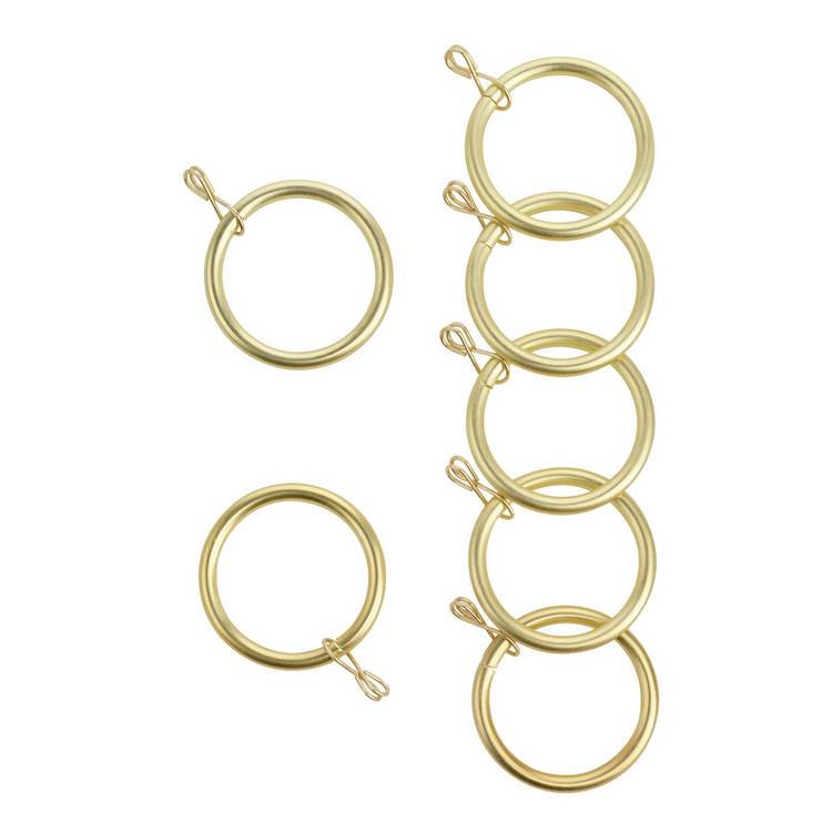 Argos Home curtain rings polished gold 20 rings (British brand)
