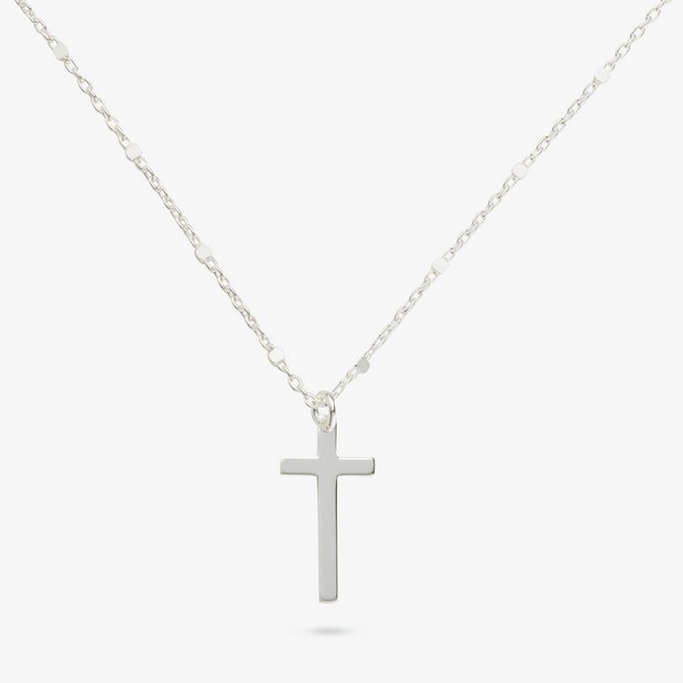 Revere sterling silver cross pendant necklace 46cm, UK version