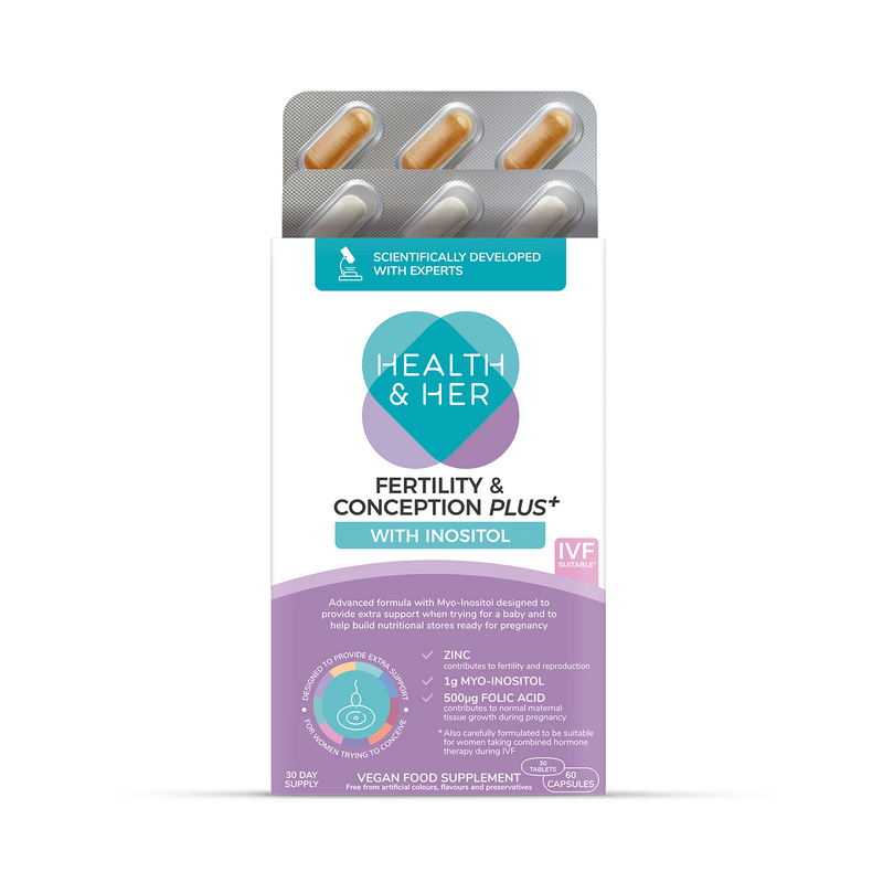 Health & Her Conception Plus 60 capsules 30 tablets - British product