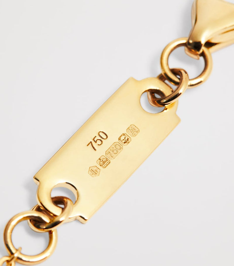 Harrods yellow gold diamond pendant necklace 0.50ct, imported from the UK