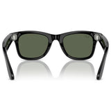 Ray-Ban Wayfarer Large smart glasses shiny black frame green lens, UK version