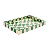 Habitat checkered green resin trinket tray, UK version