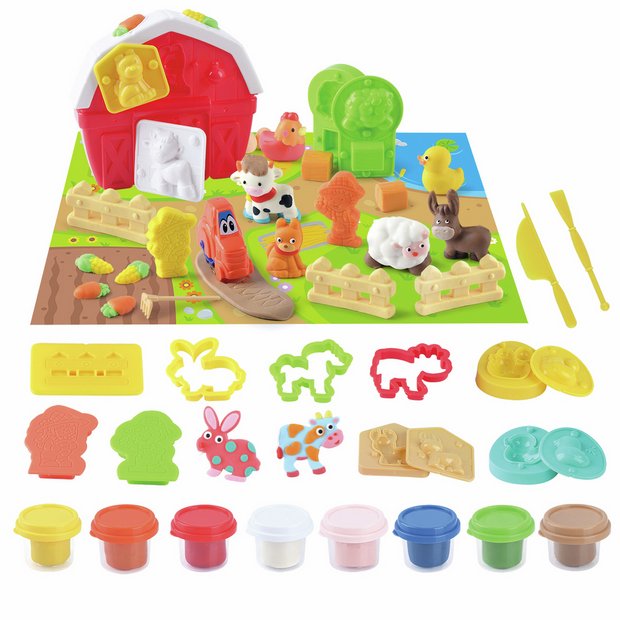 Chad Valley dough farmhouse set with animal moulds - British product
