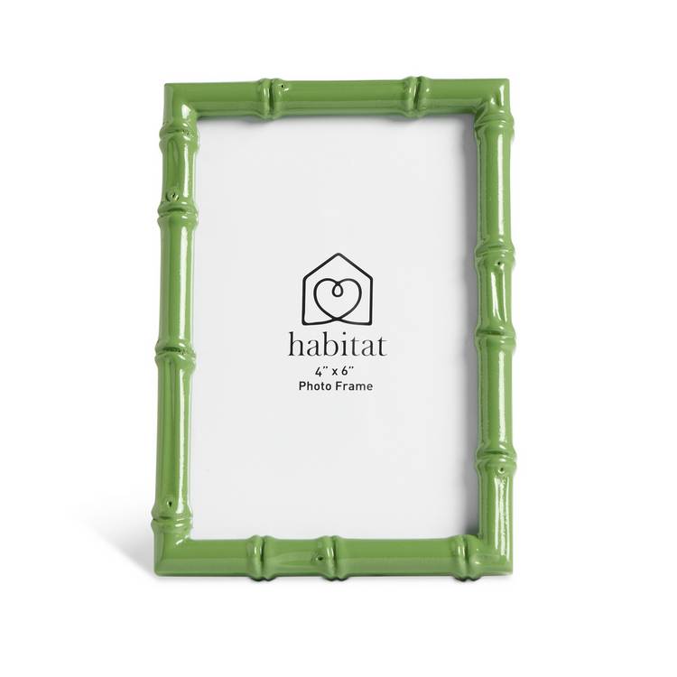 Habitat bamboo effect green picture frame 4x6, UK version
