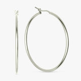 Argos Revere Sterling Silver Polished Hoop Earrings 44mm- Buy online at McGrocer