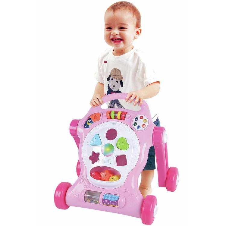 Chad Valley Lights & Tunes baby walker pink, imported from the UK