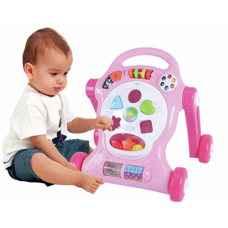 Chad Valley Lights & Tunes baby walker pink, imported from the UK