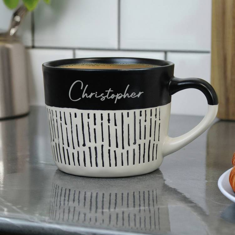 Personalised Ceramic Mug Black 450ml (British brand)