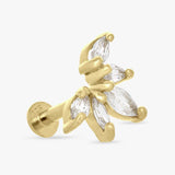 Argos Revere Gold Plated Sterling Silver 5 Stone Flatback Earring- Buy online at McGrocer