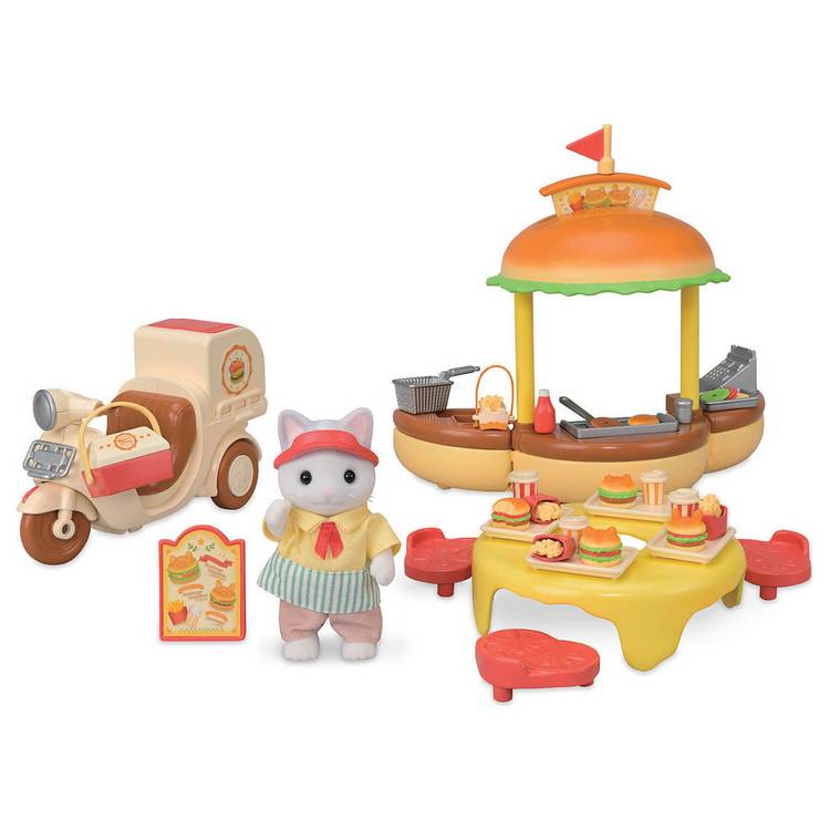 Sylvanian Families Hamburger Stand playset, imported from the UK