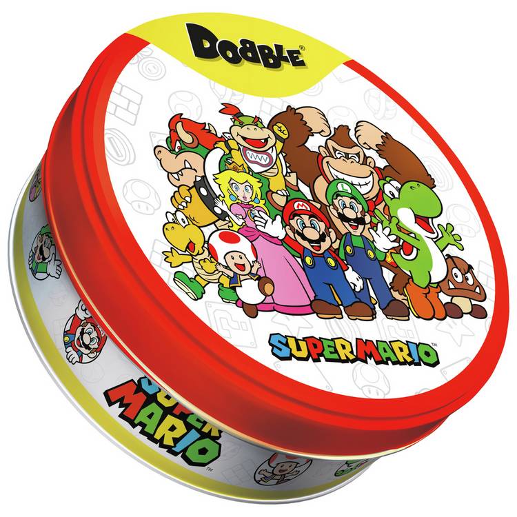 Dobble Super Mario card game in tin box, imported from the UK