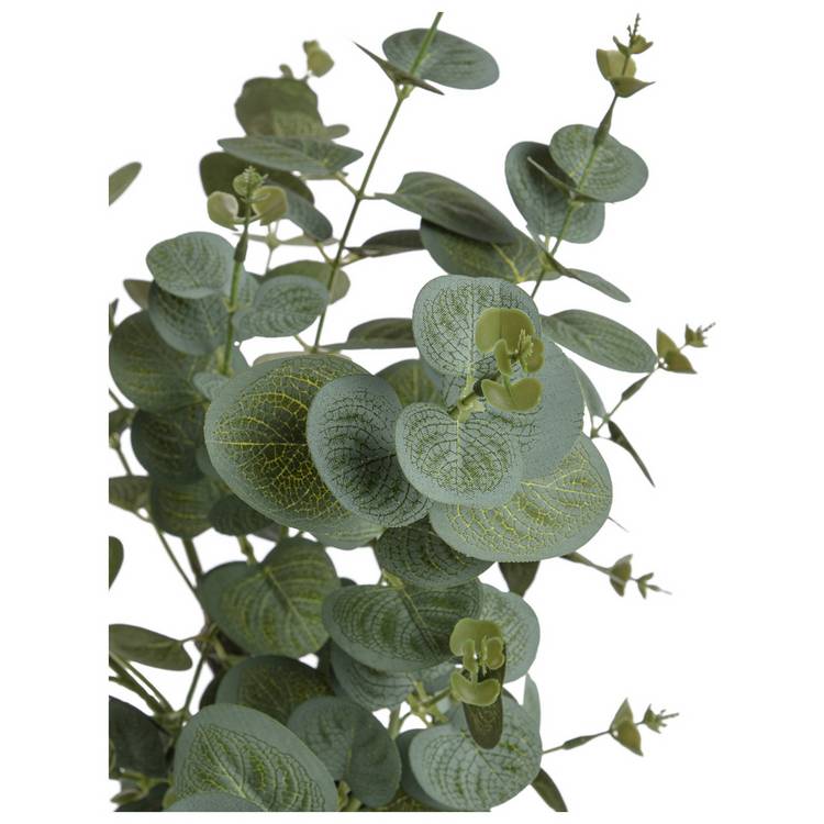 Habitat artificial eucalyptus plant in matte black pot 48cm, imported from the UK