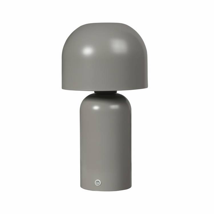 Searchlight mushroom rechargeable LED table lamp in grey - British product