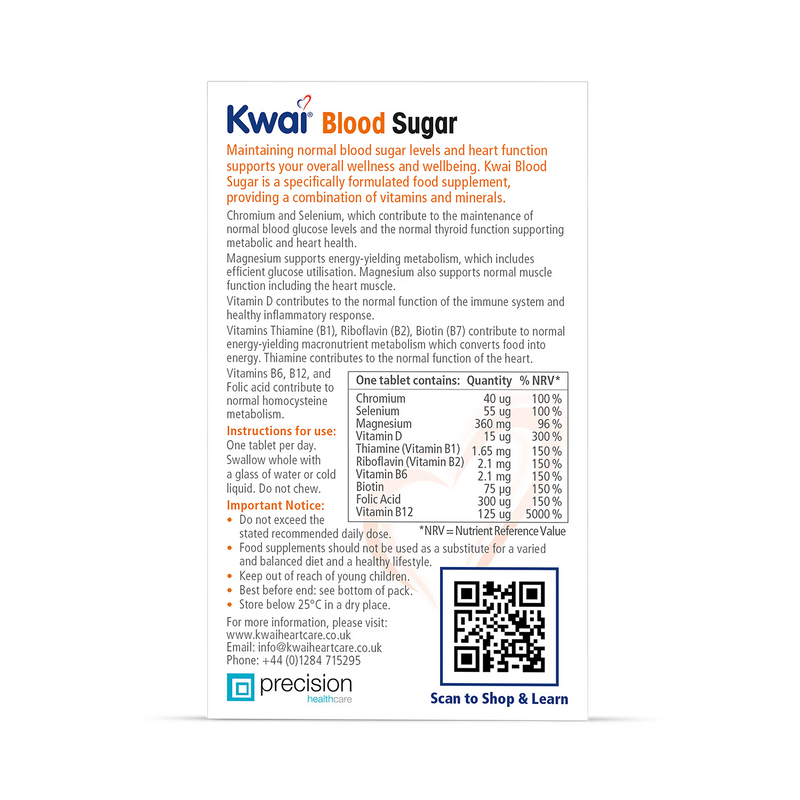 Kwai blood sugar supplement 30 tablets - British product