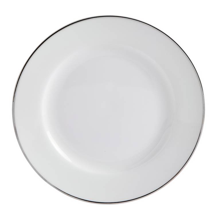 Argos Home porcelain dinner set silver rim 12 piece, UK version