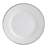 Argos Home porcelain dinner set silver rim 12 piece, UK version