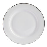 Argos Home porcelain dinner set silver rim 12 piece, UK version