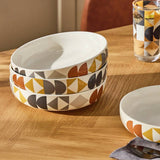 Argos Argos Home Geo 4 Piece Stoneware Pasta Bowls - White- Buy online at McGrocer