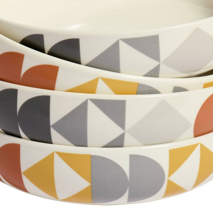 Argos Home stoneware pasta bowls set of 4 22cm (British brand)