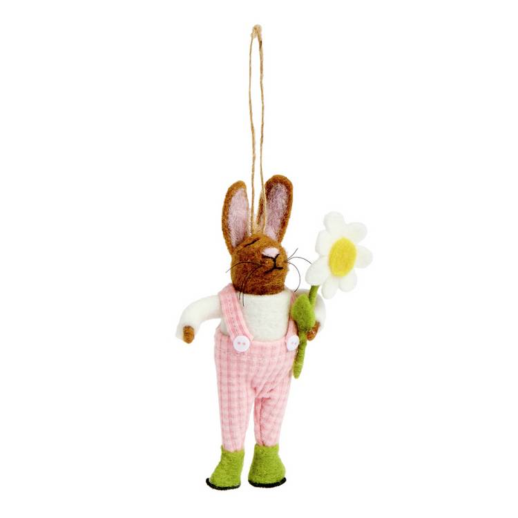 Argos Home handcrafted felt rabbit ornament 15cm - British product