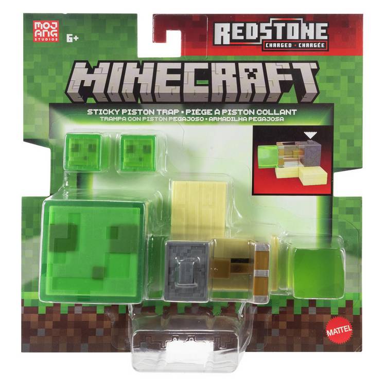 Minecraft Sticky Piston Trap set with Slime Block figure (British brand)