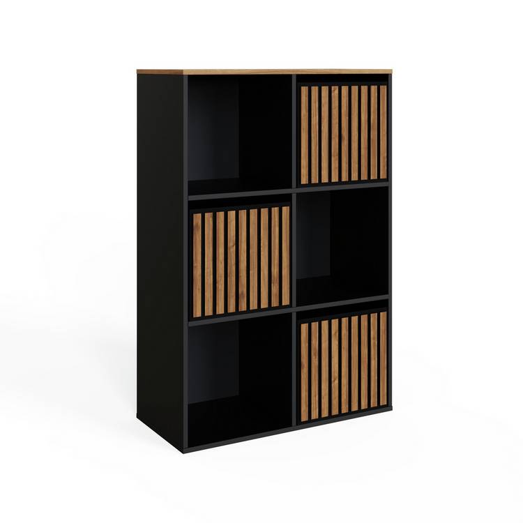 GFW Kube 6 cube storage unit Black & Walnut - British product