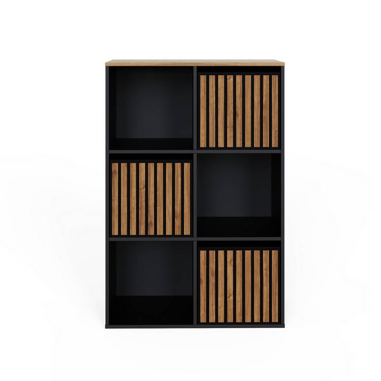 GFW Kube 6 cube storage unit Black & Walnut - British product