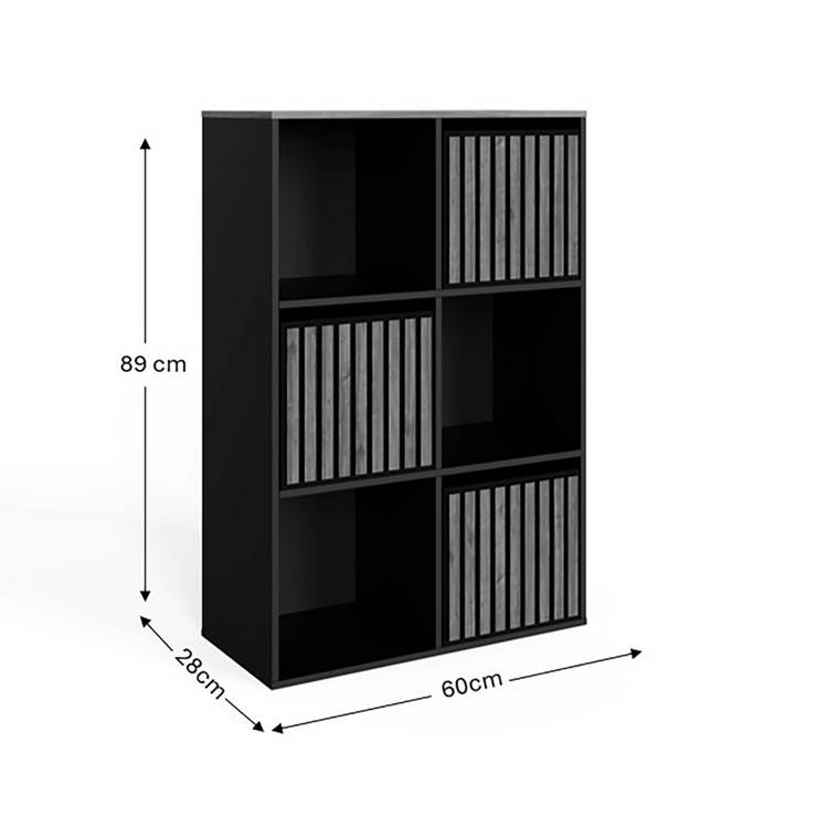 GFW Kube 6 cube storage unit Black & Walnut - British product