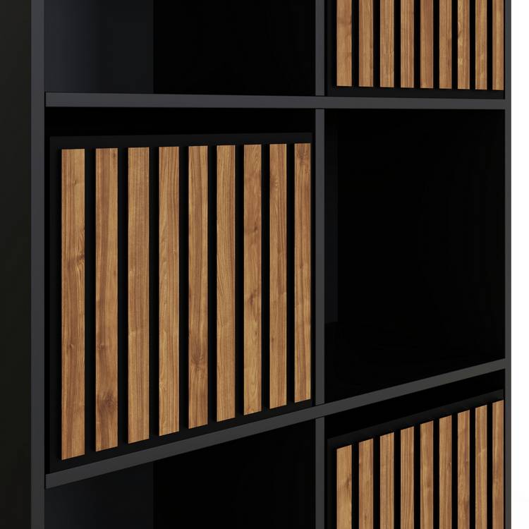 GFW Kube 4x4 cube storage Black & Walnut, imported from the UK
