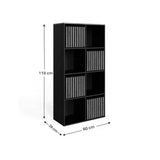 GFW Kube 4x4 cube storage Black & Walnut, imported from the UK