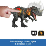Jurassic World Wild Roar Ceratosaurus dinosaur action figure, UK version