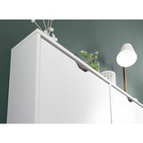 GFW narrow 3 tier shoe storage cabinet white (British brand)
