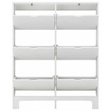 GFW narrow 3 tier shoe storage cabinet white (British brand)