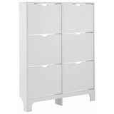 GFW narrow 3 tier shoe storage cabinet white (British brand)
