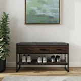 Argos GFW Quinn 3 Drawer Shoe Bench Walnut- Buy online at McGrocer