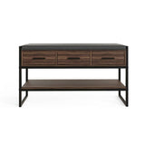 GFW 3 drawer shoe bench in walnut finish, UK version