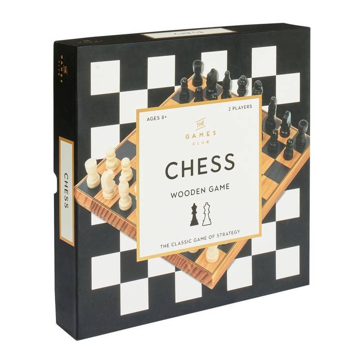 Professor Puzzle wooden chess game with storage bag, UK version