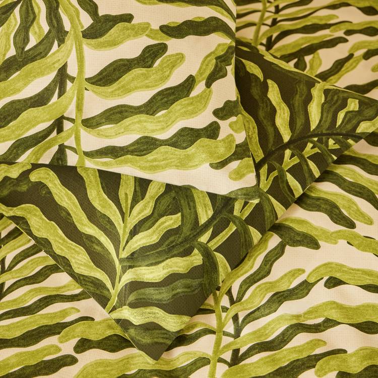 Habitat leaf printed green bedding set single - British product