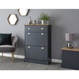 GFW Shoe Storage Cabinet Blue 2-tier (British brand)