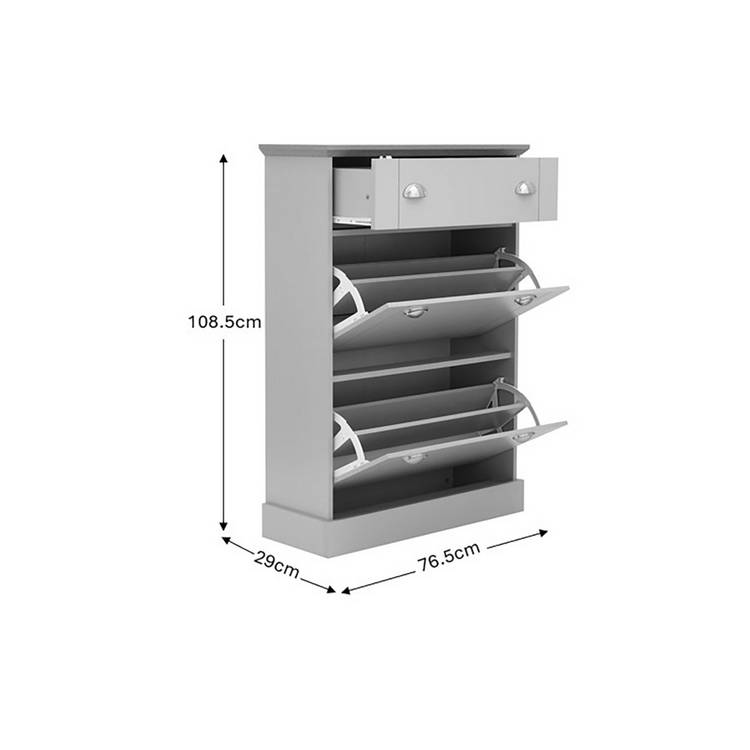 GFW Shoe Storage Cabinet Blue 2-tier (British brand)
