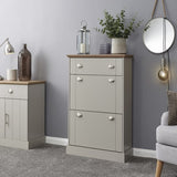 GFW Kendal grey shoe storage cabinet, imported from the UK
