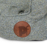 Petface sage herringbone oval dog bed medium - British product