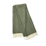Habitat herringbone throw moss green 125x150cm, imported from the UK