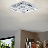 Argos Eglo Cabo Small 4 Light Glass Shade Ceiling Light - Chrome- Buy online at McGrocer