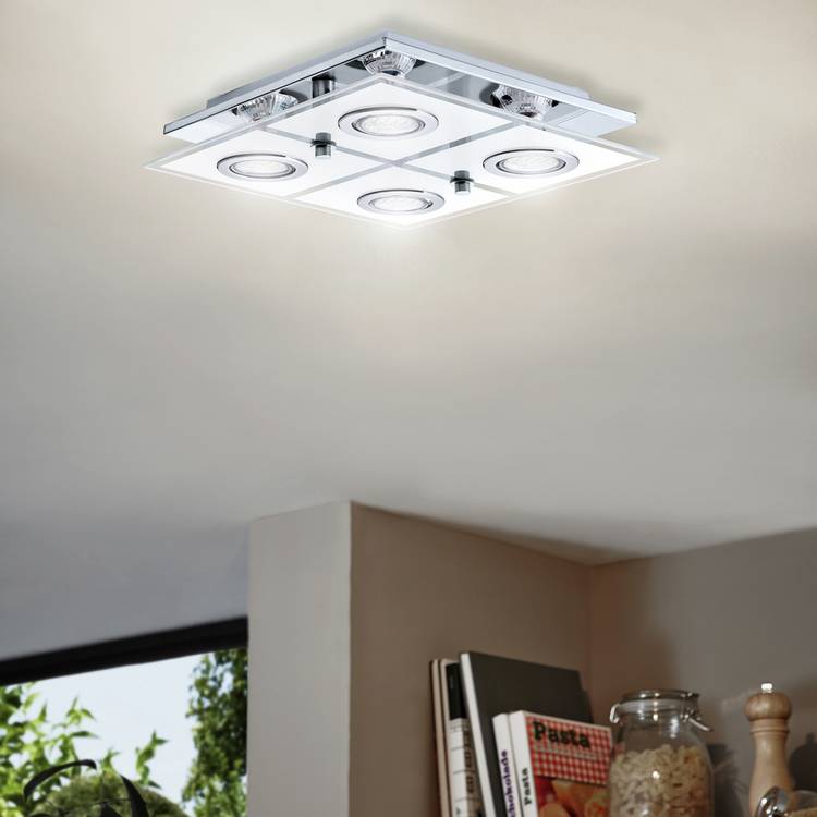 Eglo Cabo small 4-light ceiling light chrome, UK version