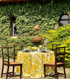 Summerill & Bishop linen round tablecloth Mimosa 260cm - British product